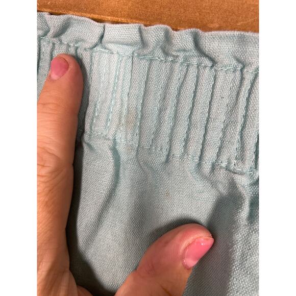 J.Crew, Sz 2, Aqua Blue Paperbag Waist Short Skirt, Linen & Cotton, Lightweight - Picture 3 of 8